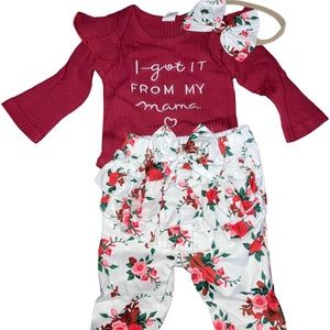 Floral Outfit w/headband